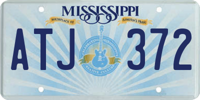 MS license plate ATJ372