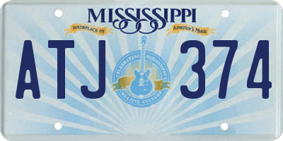 MS license plate ATJ374