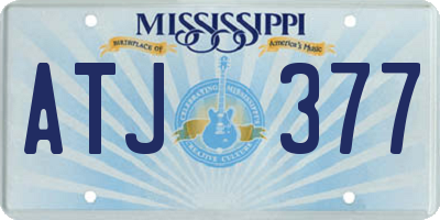 MS license plate ATJ377