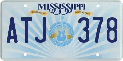 MS license plate ATJ378