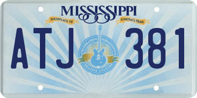 MS license plate ATJ381