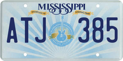 MS license plate ATJ385