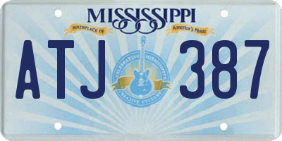 MS license plate ATJ387