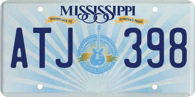 MS license plate ATJ398