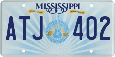 MS license plate ATJ402