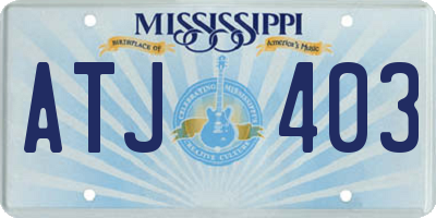 MS license plate ATJ403