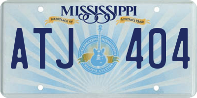 MS license plate ATJ404
