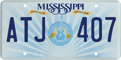 MS license plate ATJ407