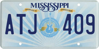MS license plate ATJ409