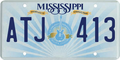 MS license plate ATJ413