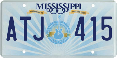 MS license plate ATJ415