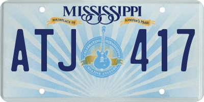 MS license plate ATJ417