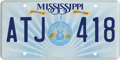 MS license plate ATJ418