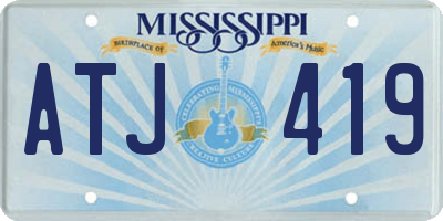 MS license plate ATJ419