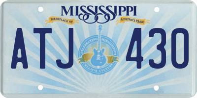 MS license plate ATJ430
