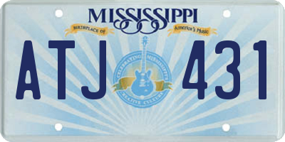 MS license plate ATJ431