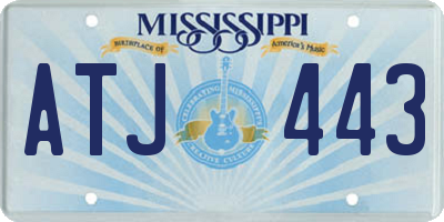 MS license plate ATJ443