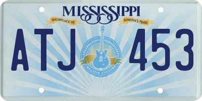 MS license plate ATJ453