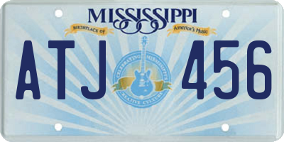 MS license plate ATJ456