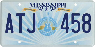 MS license plate ATJ458