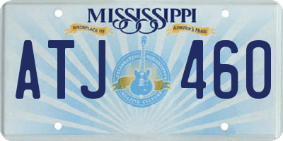 MS license plate ATJ460