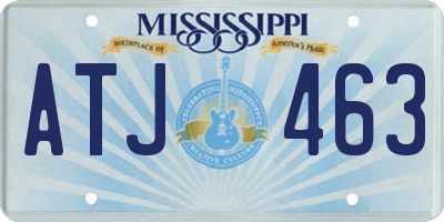 MS license plate ATJ463