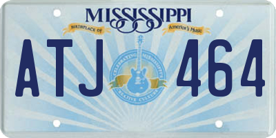MS license plate ATJ464