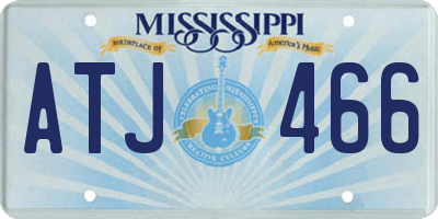 MS license plate ATJ466