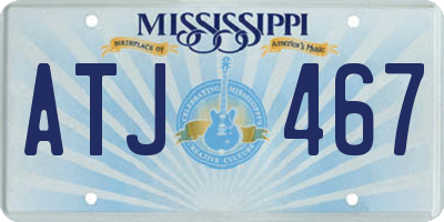 MS license plate ATJ467
