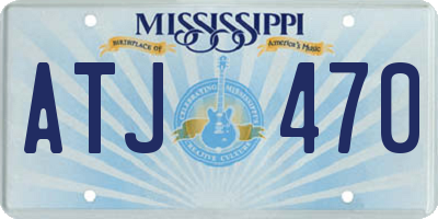 MS license plate ATJ470