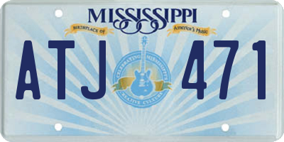 MS license plate ATJ471