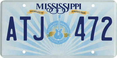 MS license plate ATJ472