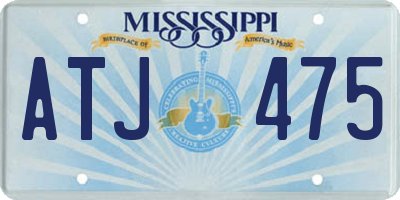 MS license plate ATJ475