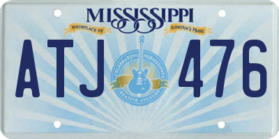MS license plate ATJ476