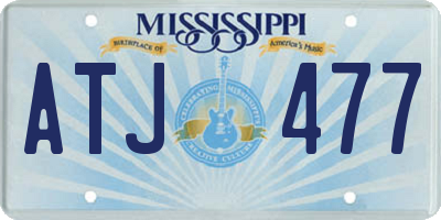 MS license plate ATJ477