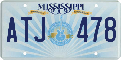 MS license plate ATJ478