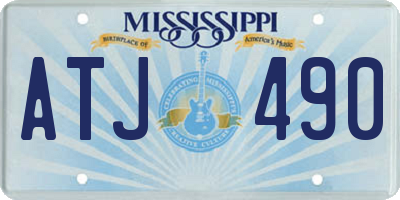 MS license plate ATJ490