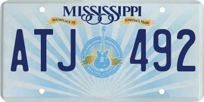 MS license plate ATJ492