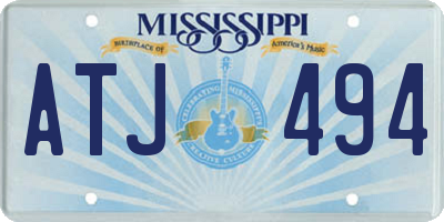 MS license plate ATJ494