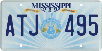 MS license plate ATJ495