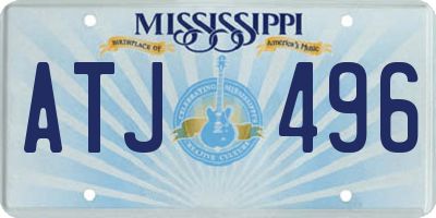 MS license plate ATJ496
