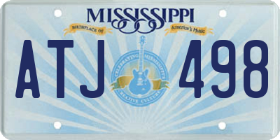 MS license plate ATJ498