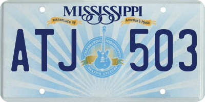 MS license plate ATJ503