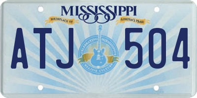 MS license plate ATJ504