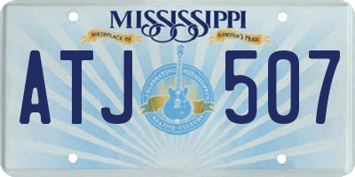 MS license plate ATJ507