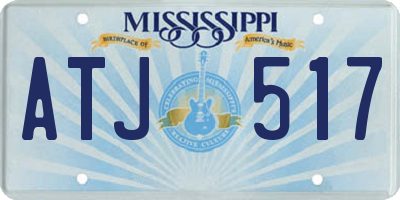 MS license plate ATJ517