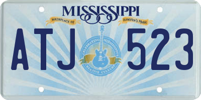 MS license plate ATJ523