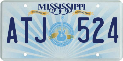 MS license plate ATJ524