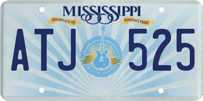 MS license plate ATJ525