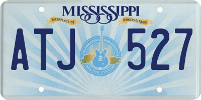 MS license plate ATJ527